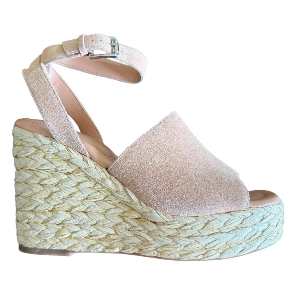 Marc Fisher Nelly Suede Espadrille Wedge Sandal NEW Size 9.5
